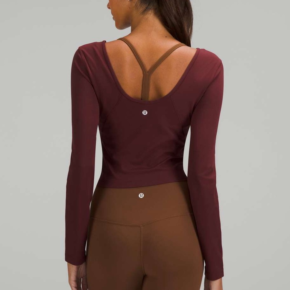 Lululemon Align Long Sleeve Shirt, Size 10 Red Merlot - Picture 3 of 6